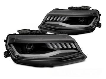 Koplampen Chevrolet Camaro 16-18 HID SEQ Zwart, Ophalen of Verzenden, Nieuw