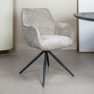 *WOONWINKEL* Tower Living Fondo Boucle Stoel Draaibaar Taupe, Verzenden, Nieuw