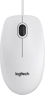 Logitech B100 - Muis - Wit, Computers en Software, Muizen, Verzenden, Nieuw