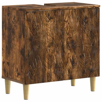 vidaXL Badkamer wastafelkast DELFT Gerookt eiken 59,5 x 31,5, Verzenden, Nieuw, Wastafelkast