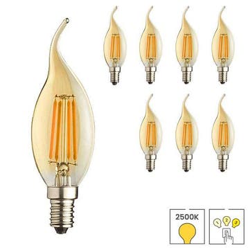 Set van 8 LED kaarslampen vlam E14 | 3-staps dimbaar | 4, Huis en Inrichting, Lampen | Losse lampen, Verzenden, Nieuw, E14 (klein)
