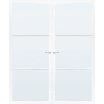 Skantrae dubbele deur SSL4403 186x231,5 (Stomp, Blankglas), Binnendeur, Nieuw, Ophalen of Verzenden, Glas