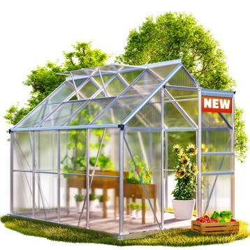Tuinkas Aluminium 250x190x195cm met Fundering (Broeikassen), Verzenden, Nieuw