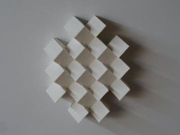 Hans Meeuwsen - Reliëf, 2026 - 76 wit minimalistisch, Antiek en Kunst