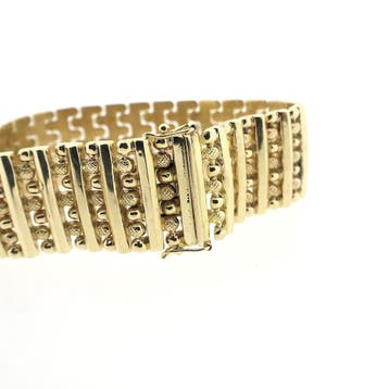 Gouden schakelarmband, Sieraden, Tassen en Uiterlijk, Armbanden, Ophalen of Verzenden, Gebruikt, Goud, Goud