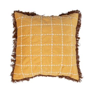 Kussen Sulawesi mosterd geel 45x45cm, Verzenden, Nieuw