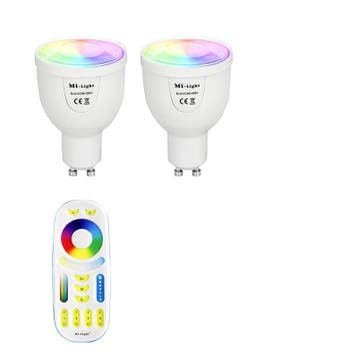 Beginners set - GU10 - 2 wifi lampen - Kleur + DUAL WHITE, Ophalen of Verzenden, Nieuw