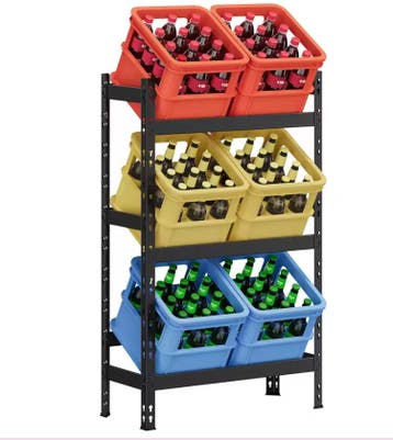 3-Laags Kratrek voor Dranken–Stevig Metaal,90 kg Draagkracht, Verzenden, Nieuw in verpakking