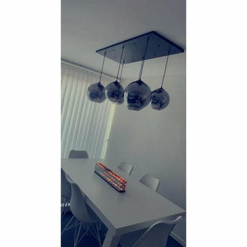 Hanglamp Smoke Glas 6-Licht, Verzenden, Nieuw