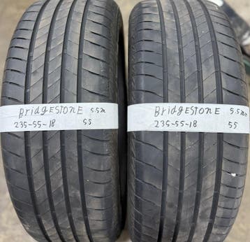 2x 235-55-18 Bridgestone Zomer 2x5.5mm €55 PerBand 235 55 18, Ophalen, 18 inch, Gebruikt, 235 mm