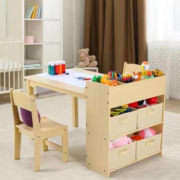 Kinder Kunsttafel met 2 Stoelen en Opbergruimte, Verzenden, Nieuw