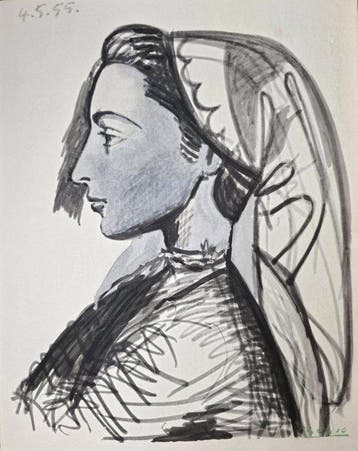 Pablo Picasso (1881-1973) - Portrait of Jacqueline in