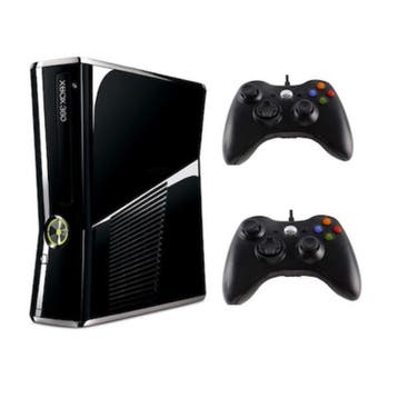 Xbox 360 Slim 4GB + 2 Nieuwe Controllers (Third Party), Spelcomputers en Games, Spelcomputers | Xbox 360, Ophalen of Verzenden