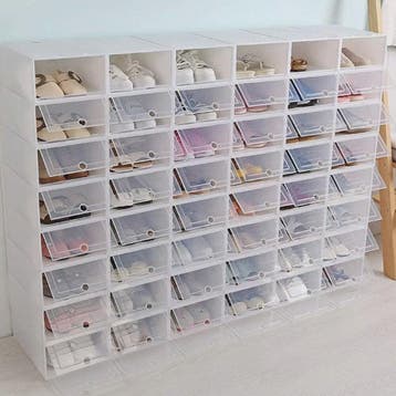 Set van 20/24 Opvouwbare Schoenenboxen - Stapelbaar & Transp, Verzenden, Nieuw