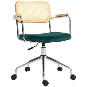 Bureaustoel, Boho Design, Houten Armleuningen, Draaibaar, Ve, Huis en Inrichting, Tafels | Bijzettafels, Verzenden, Nieuw