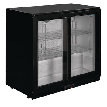Polar G-serie 2-deurs barkoeling met schuifdeuren zwart 198L, Verzenden, Nieuw in verpakking