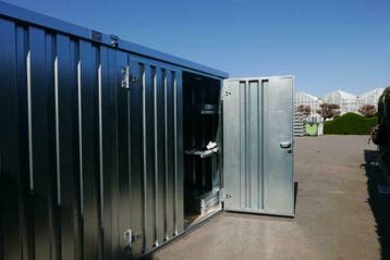 6x4 materiaalcontainer, gekoppelde container met twee deuren, Doe-het-zelf en Verbouw