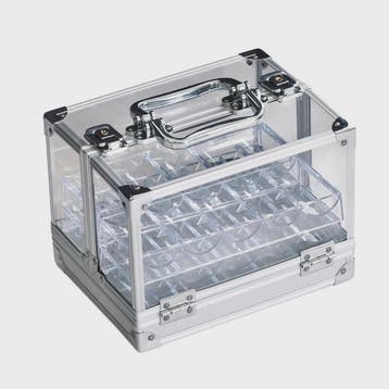 Transparante Aluminium & Acryl Poker Chip Koffer - 600 Chips, Verzenden, Nieuw