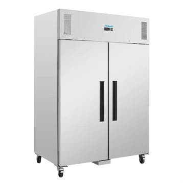 Dubbeldeurs staande vriezer | 1300L | RVS | 209x142x87,5c..., Verzenden, Nieuw in verpakking