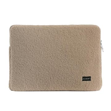 Bombata Teddy Laptop Sleeve - 13 / 14 inch - Taupe Bruin, Computers en Software, Verzenden, Nieuw