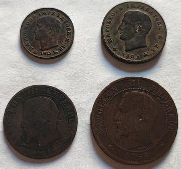 Italië, Munten uit de Napoleontische Tijd (Zonder