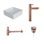 Sani Royal Keramische Waskomset Quatra Brons, Nieuw