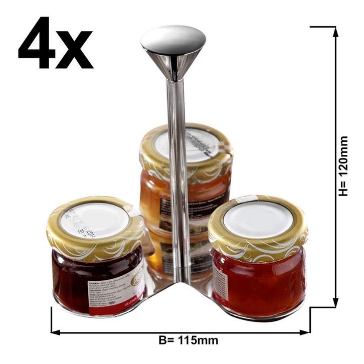 GGM Gastro | (4 stuks) Etagère - RVS - rond - Ø115mm - |, Zakelijke goederen, Horeca | Keukenapparatuur, Nieuw in verpakking, RVS Meubilair
