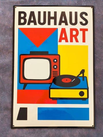 Bauhaus - Enamel sign Bauhaus Art - Emailschild Emaille