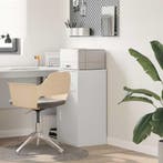 vidaXL Dressoir met lade Wit 38 x 34 x 75 cm, Verzenden, Nieuw, Overige houtsoorten, Minder dan 50 cm