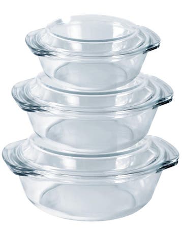 HGMD Ovenschalen set - 3 Delig - 700 ML - 1500 ML - 2000ML, Huis en Inrichting, Verzenden, Nieuw