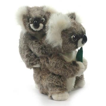Hansa koala knuffel - pluche - 28 cm - met baby, Verzenden, Nieuw