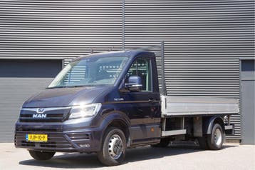 MAN TGE 3.180 50 2.0 L4 OPEN LAADBAK, N1, AUT. DUBBELLUCHT,, Automaat, Stof, Gebruikt, Euro 6