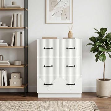 vidaXL Ladenkast Wit 66 x 34,5 x 87 cm Bewerkt hout, Verzenden, Nieuw
