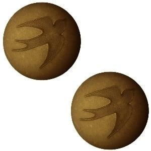 1 x Cabochon Polaris vogel mat 20 mm – Smoky Quartz bruin, Ophalen of Verzenden, Nieuw, Overige typen