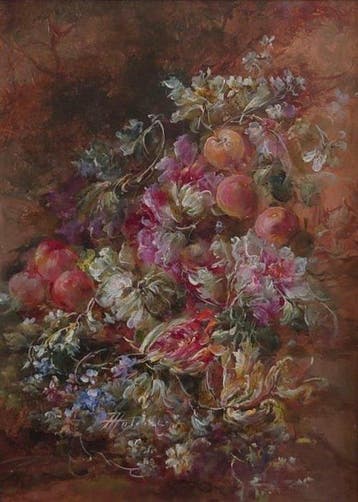 Fausto Antonioli (1814-1882) - Flowers and fruit