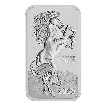 Perth Mint - Rectangle Horse 1 oz 2026 - zilver muntbaar, Verzenden, Munten