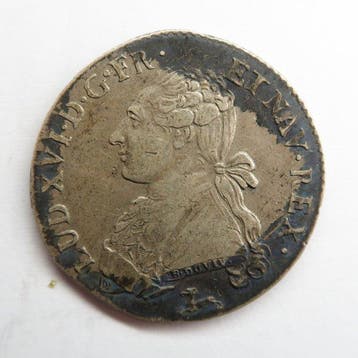 Frankrijk. Louis XVI (1774-1792). 1/5ème décu aux branches