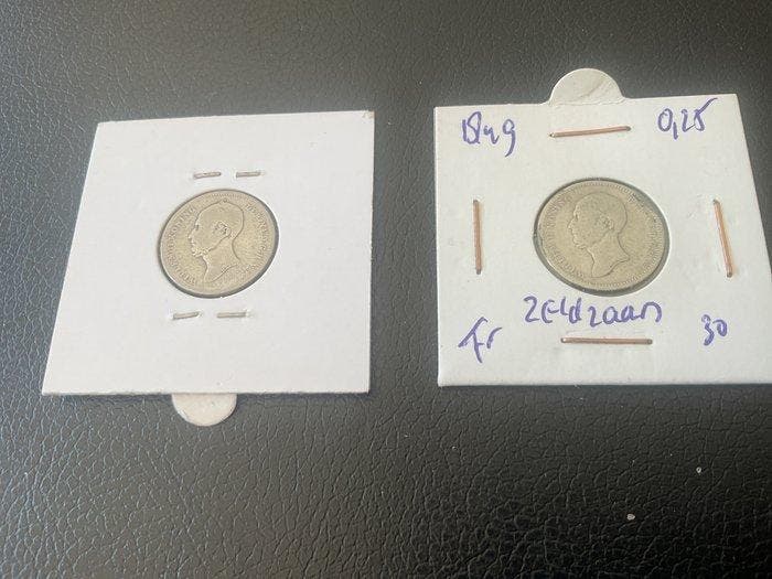 Nederland. Willem II. 25 Cent 1848-1849 (Zonder, Postzegels en Munten, Munten | Nederland