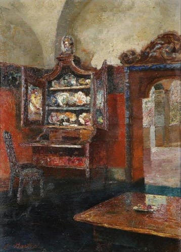 Paul Barthel (1862-1933) - Interieur mit Blick in