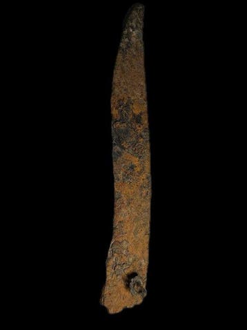 Oud-Romeins IJzer Knife (Zonder minimumprijs), Antiek en Kunst