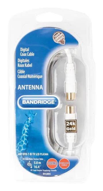 Bandridge Digital Coax Cable 2 meter 75 Ohm coaxiale, Ophalen of Verzenden, Nieuw