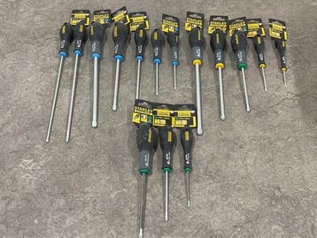 Veiling - Stanley schroevendraaier set 15-delig FatMax, Doe-het-zelf en Verbouw, Nieuw