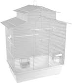 Vogelkooi Flamingo Numfor 1 Wit – Parkietenkooi 51x30x60 c, Verzenden, Nieuw, Metaal, Vogelkooi