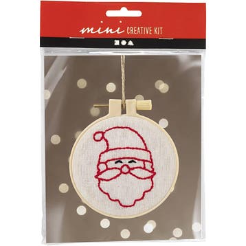 Mini Hobbyset Borduurwerk, Kerstman, 1 doos, Nieuw