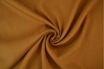 10 meter linnen viscose - Donker okergeel, 120 cm of meer, Geel, Ophalen of Verzenden, Linnen