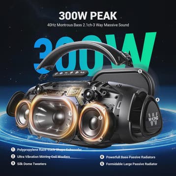 W-KING X20 Draagbare Bluetooth Speaker 200W RMS - Massieve B, Verzenden, Nieuw