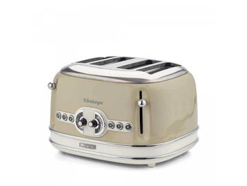 Ariete 0156 - Retro Broodrooster - 4 Sneden - Vintage Beige, Witgoed en Apparatuur, Broodroosters, Verzenden, Zo goed als nieuw