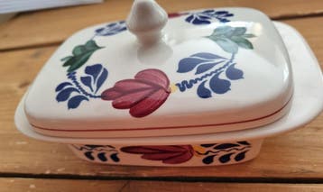 Boerenbont Botervloot met deksel met kleine aanslag, Verzenden, Overige typen, Nieuw, Aardewerk
