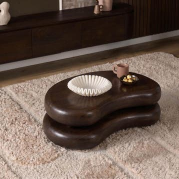 Salontafel Mads Mangohout Bruin 99 cm | Starfurn, Huis en Inrichting, Tafels | Salontafels, Ophalen of Verzenden, Nieuw
