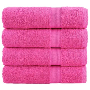 vidaXL Badhanddoeken SOLUND 4 st 600 g/m² 100x150 cm, Verzenden, Nieuw, Roze